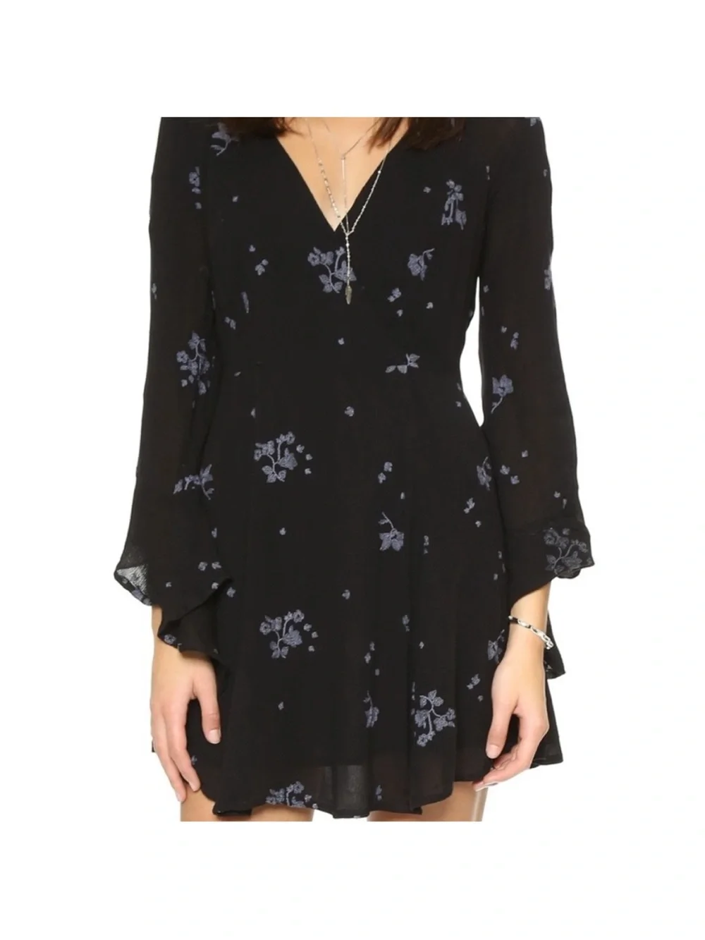 Free People Jasmine Embroidered Mini Dress